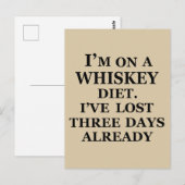 Grappige whiskey citaten alcohol zeggings cadeaus briefkaart (Voorkant / Achterkant)