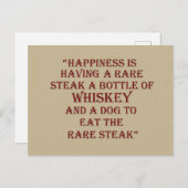 Grappige whiskey citaten drinken uitspraken briefkaart (Voorkant / Achterkant)
