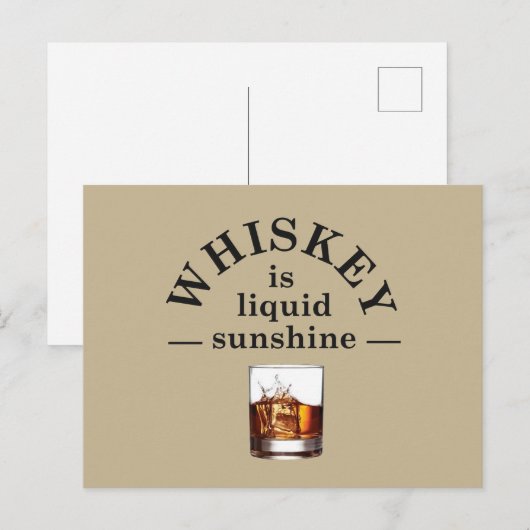 Grappige whiskey citaten drinken uitspraken briefkaart (Voorkant / Achterkant)