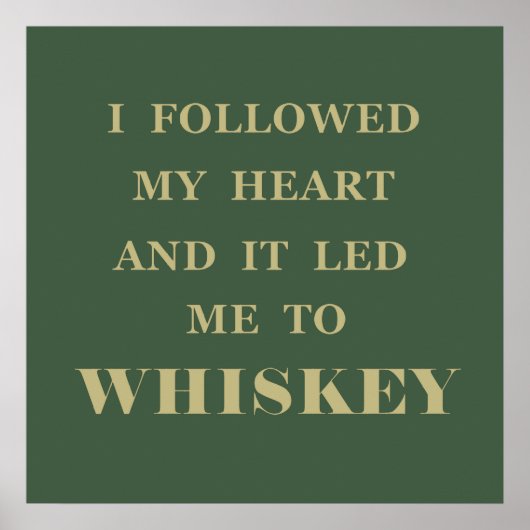 Grappige whiskey citaten drinken uitspraken poster (Voorkant)