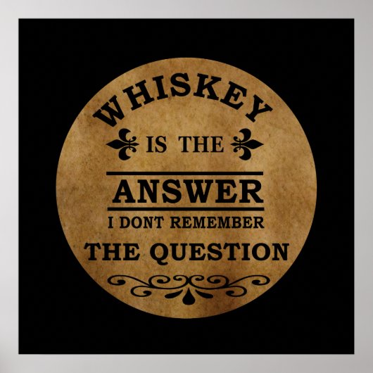 grappige whiskey citaten vintage poster (Voorkant)