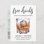 Grappige Whiskey Cocktails Drank Foto Trendy Huwel Save The Date (Voorkant / Achterkant)