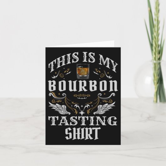 Grappige Whiskey Dit Is Mijn Bourbon Proeverij Kaart (Voorkant)