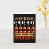 Grappige Whiskey Dronken Weekend Voorspelling 100% Kaart (Gele Bloem)