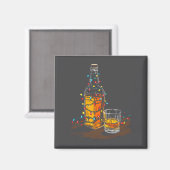 Grappige Whiskey Kerst Grafische Verlichting Liefh Magneet (Voorkant / Achterkant)