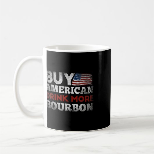 Grappige Whiskey Quote Amerikaanse vlag Koop Ameri Koffiemok (Links)