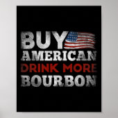 Grappige Whiskey Quote Amerikaanse vlag Koop Ameri Poster (Voorkant)