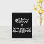 Grappige Whiskey T-shirt Beest Van Bourbon Cadeau Kaart (Gele Bloem)