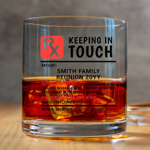 Grappige Whiskey Voorschrift Familie Reünie Custom Whisky Glas