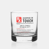 Grappige Whiskey Voorschrift Familie Reünie Custom Whisky Glas (Voorkant)