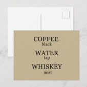 Grappige whisky citaten humor whiskey gezegdes briefkaart (Voorkant / Achterkant)