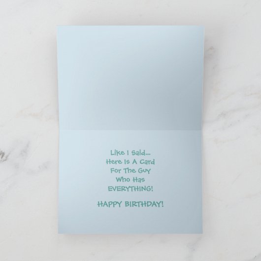 Grappige Who van de Kerel van het Wenskaart… heeft Kaart (Binnen)