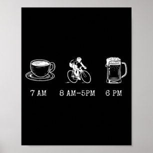 Grappige Wielren Humor Quote Koffie Fietstocht Bie Poster