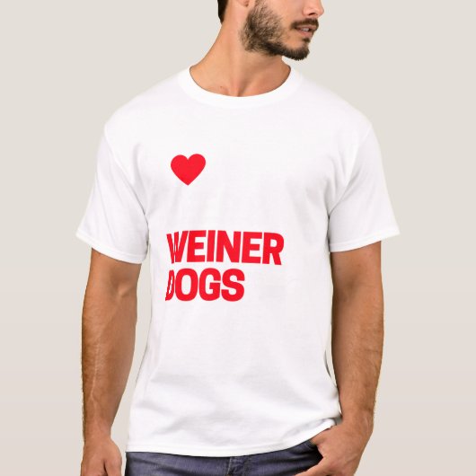 Grappige Wiener Hond Cadeaus T-shirt (Voorkant)
