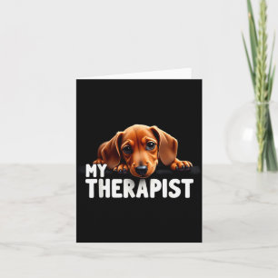 Grappige Wiener Puppy Mijn Therast Dachshund Hond  Kaart