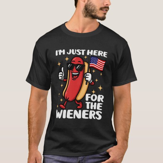 Grappige Wieners BBQ Hot Dog T-shirt (Voorkant)