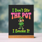 Grappige Wiet Roken Hond Stoner Acryl Bord (Neutraal)