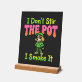 Grappige Wiet Roken Hond Stoner Acryl Bord (Hoek)