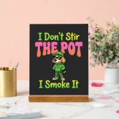 Grappige Wiet Roken Hond Stoner Acryl Bord (Huwelijk)