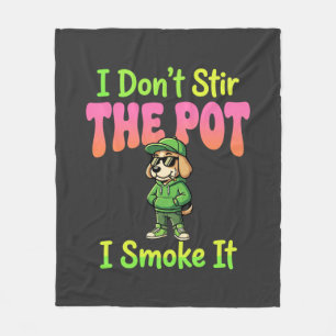 Grappige Wiet Roken Hond Stoner Fleece Deken