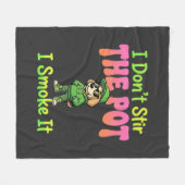 Grappige Wiet Roken Hond Stoner Fleece Deken (Voorkant (Horizontaal))