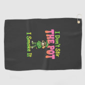 Grappige Wiet Roken Hond Stoner Golfhanddoek (Horizontaal)