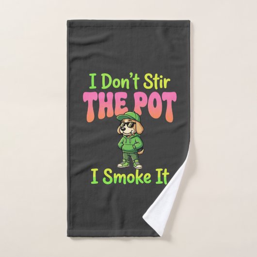 Grappige Wiet Roken Hond Stoner Handdoek (Handdoek)