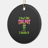 Grappige Wiet Roken Hond Stoner Keramisch Ornament (Links)