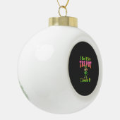 Grappige Wiet Roken Hond Stoner Keramische Bal Ornament (Links)