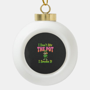 Grappige Wiet Roken Hond Stoner Keramische Bal Ornament