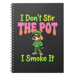 Grappige Wiet Roken Hond Stoner Notitieboek
