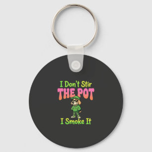 Grappige Wiet Roken Hond Stoner Sleutelhanger