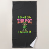 Grappige Wiet Roken Hond Stoner Strandlaken (Voorkant)