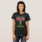 Grappige Wiet Roken Hond Stoner T-shirt (Voorkant volledig)