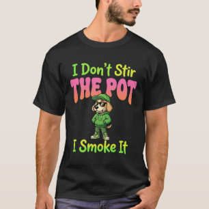 Grappige Wiet Roken Hond Stoner T-shirt