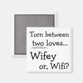 Grappige Wifey of Wifi Magneet (Voorkant / Achterkant)