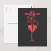 Grappige Wifi Verbinding Verbroken Gebroken Hart G Briefkaart (Voorkant / Achterkant)