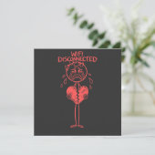 Grappige Wifi Verbinding Verbroken Gebroken Hart G Kaart (Staand voorkant)