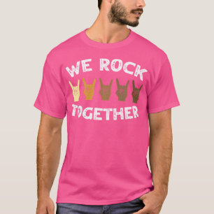 Grappige Wij Roken Samen Rocker Skelet Hand T-shirt