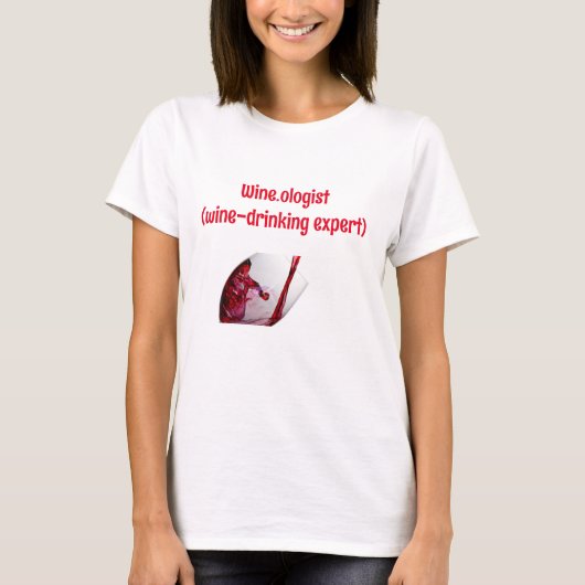 Grappige wijn afbeelding t-shirt (Voorkant)