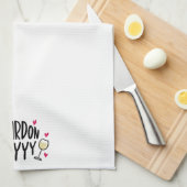 Grappige wijn Chardonnay Heyy Theedoek (Quarter Fold)