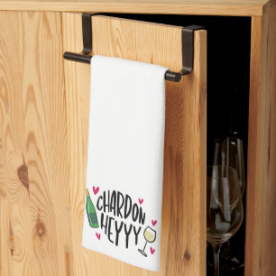 Grappige wijn Chardonnay Heyy Theedoek