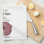 Grappige wijn citaat gered uit fles theedoek (Quarter Fold)