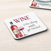 Grappige wijn citaat quote   bier onderzetter (Linkerzijde)