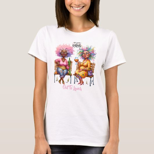 Grappige Wijn Dames Maar Eerst Dames T-Shirt (Voorkant)