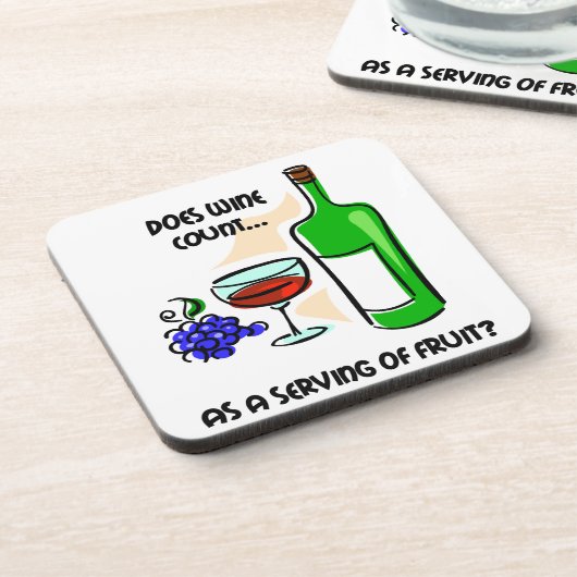 grappige wijn drink drankjes onderzetter (Linkerzijde)