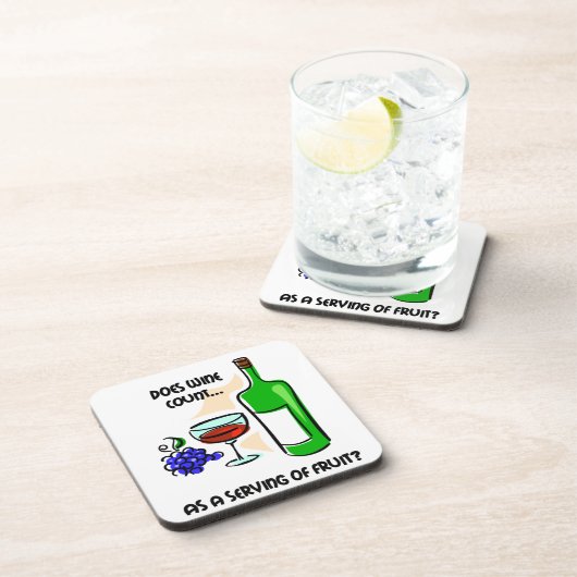 grappige wijn drink drankjes onderzetter (Rechterzijde)