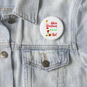 Grappige wijn drinkende ik droom van een witte ker ronde button 5,7 cm (In situ)