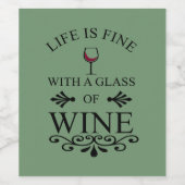 Grappige wijn drinker citaat etiket (Enkel label)