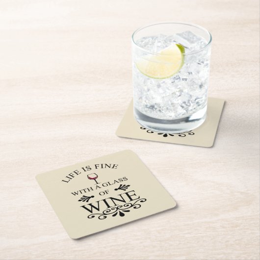 Grappige wijn drinker citaat kartonnen onderzetters (Insitu)